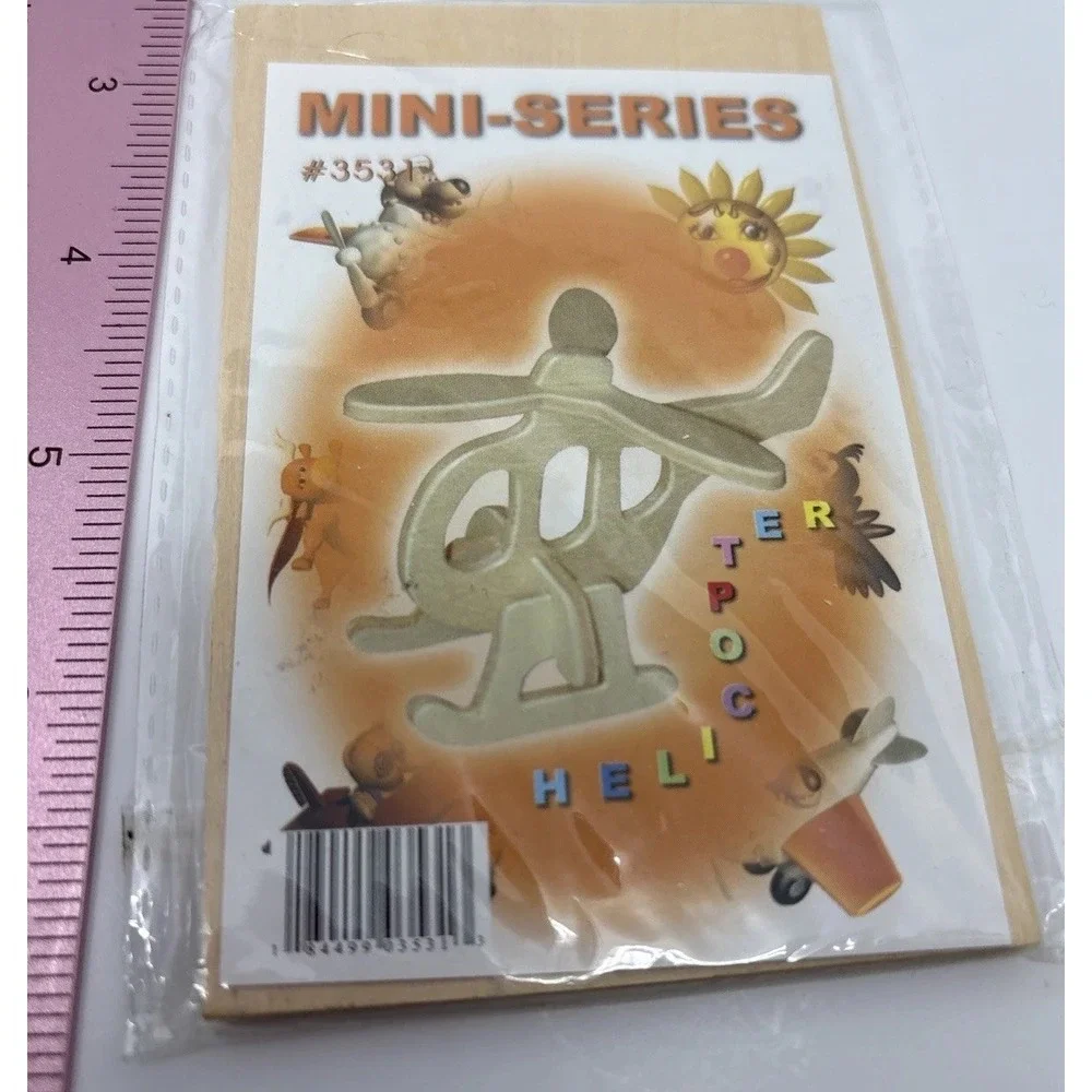 Mini‎ Wood Helicopter Puzzle 3-D Wood Model Build Kit Gift Craft Construction